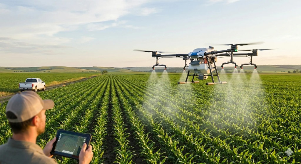 Drohnen im Pflanzenschutz: Kostenersparnis und Umweltschutz